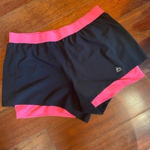 Black & Pink Workout Shorts